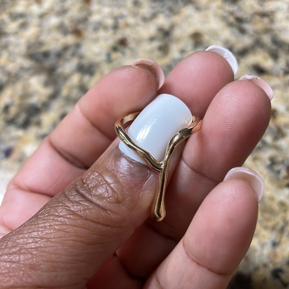 Gold Abstract Decor Ring - Picture 7 of 13